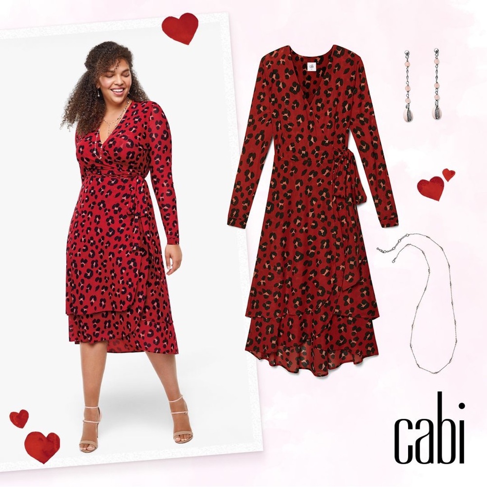 CAbi Siren Wrap Dress in size small.